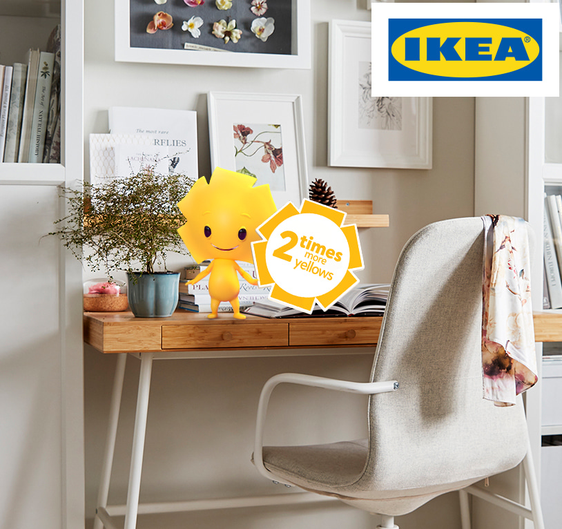 Earn 2times more yellows with your summer purchases at IKEA yellow